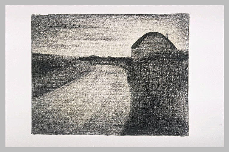On the road by Georges Seurat Reproduction Painting by Blue Surf Art