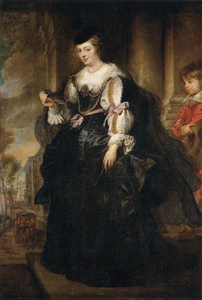 Portrait of Helene Fourment with a Coach by Peter Paul Rubens Reproduction Oil Painting on Canvas