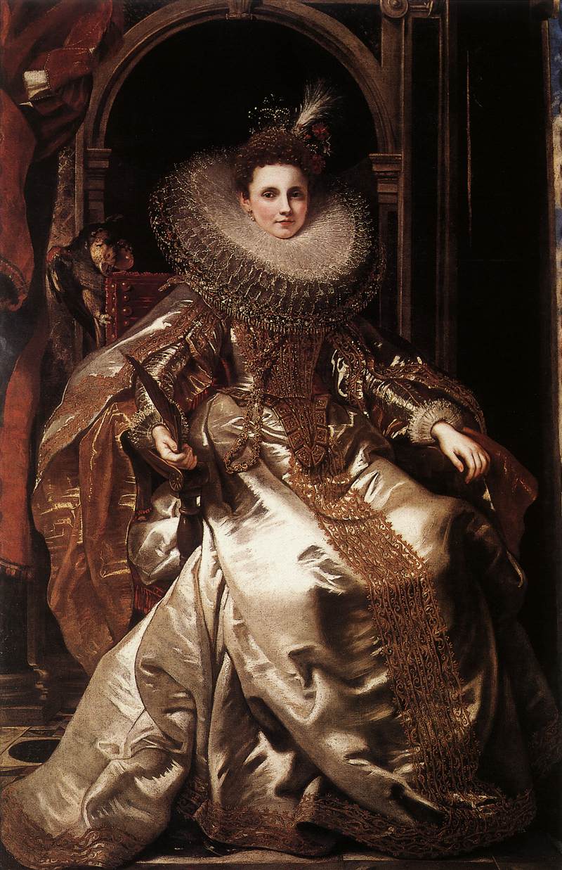 Portrait of Maria Serra Pallavicino by Peter Paul Rubens Reproduction Oil Painting on Canvas