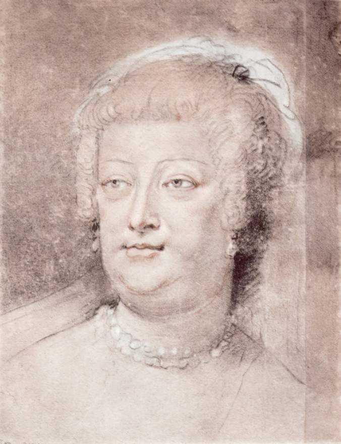 Portrait of Marie de Medici by Genii by Peter Paul Rubens Reproduction Oil Painting on Canvas
