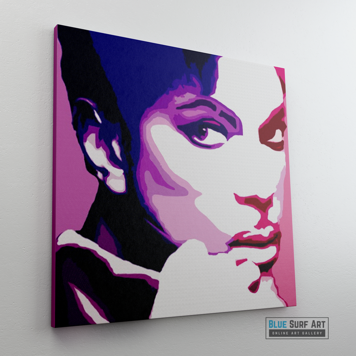 Prince Rogers Nelson Original Oil Painting on Canvas by Blue Surf Art 