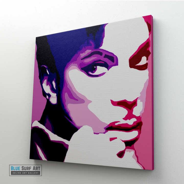 Prince Rogers Nelson Original Oil Painting on Canvas by Blue Surf Art 