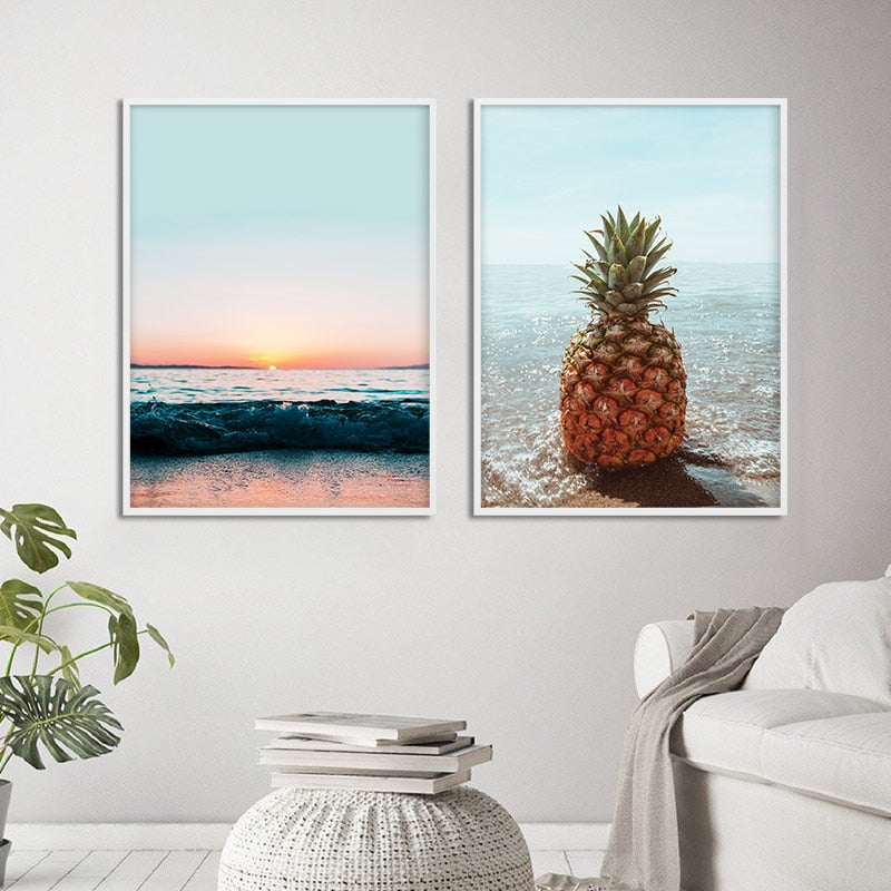 Six different picture of Summer Vibes Prints at Blue Surf Art