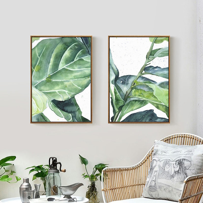 Scandinavian Style Tropical Plants Print