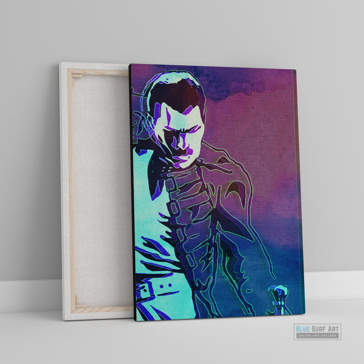 Freddie Mercury Wall Art, Queen Freddie Canvas Art, Queen UK Band Wall Art, Freddie Mercury prints, Freddie Mercury Paintings
