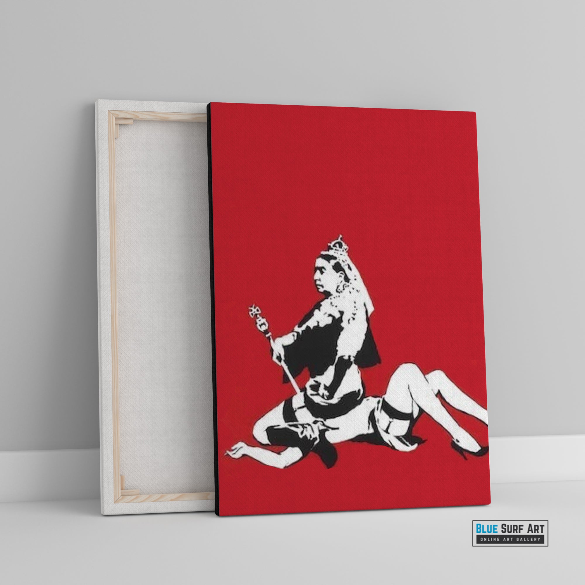 Queen Victoria Banksy Street Art Original Oil Painting I 100% Handmade Art - 2