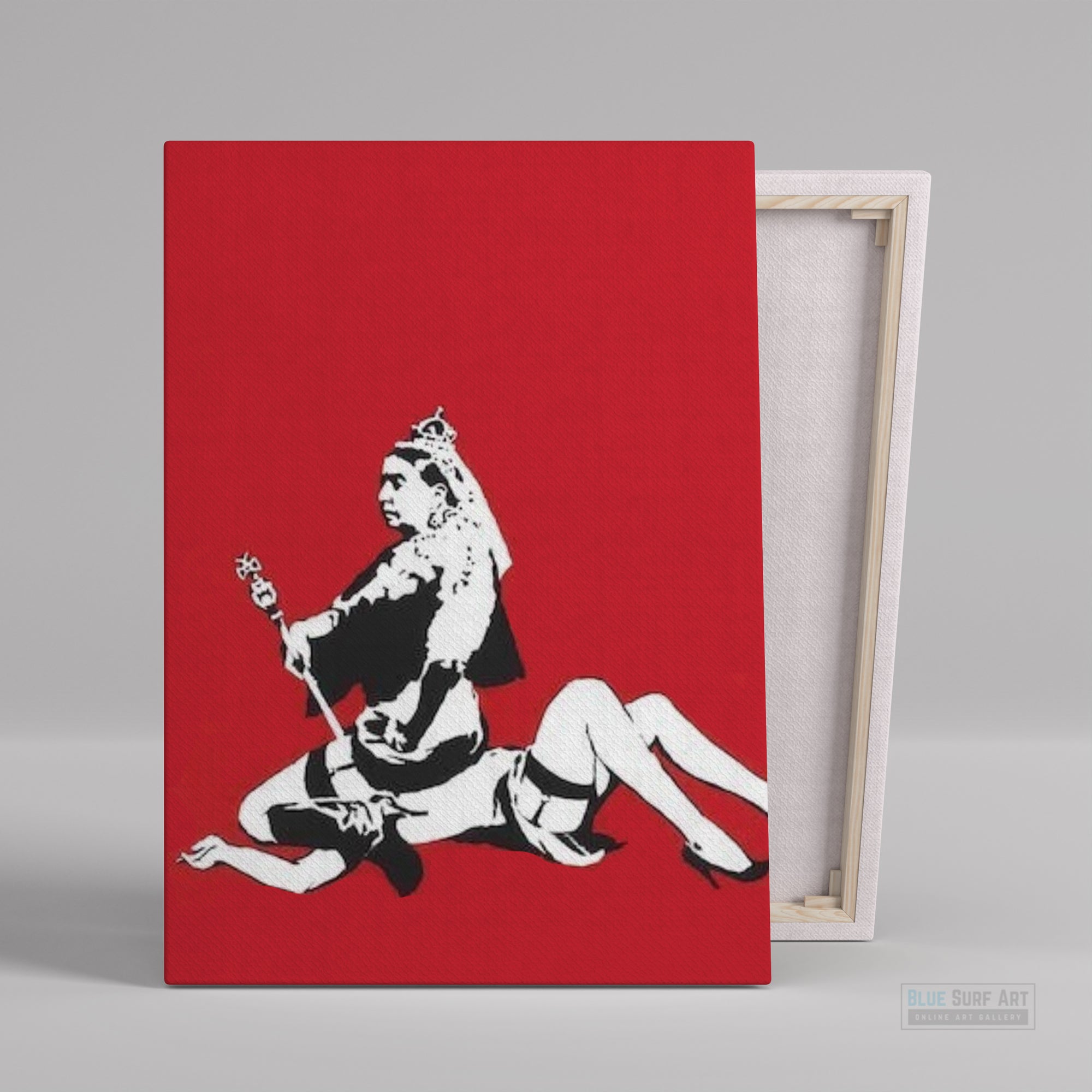 Queen Victoria Banksy Street Art Original Oil Painting I 100% Handmade Art -1