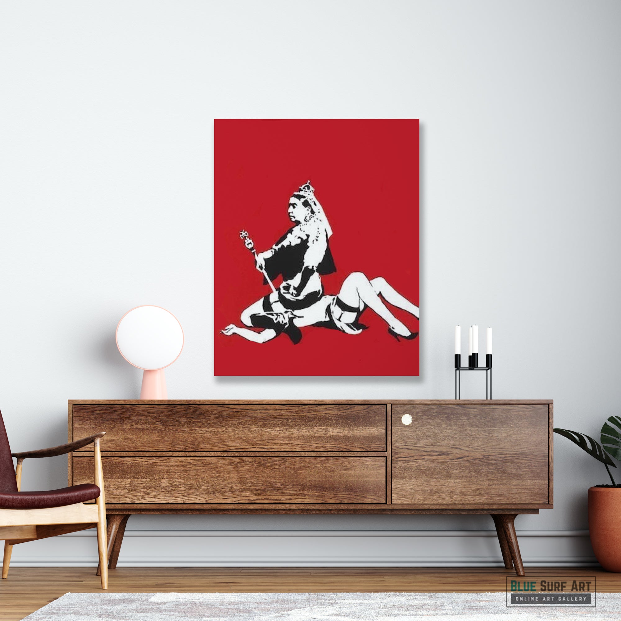 Queen Victoria Banksy Street Art Original Oil Painting I 100% Handmade Art - 4