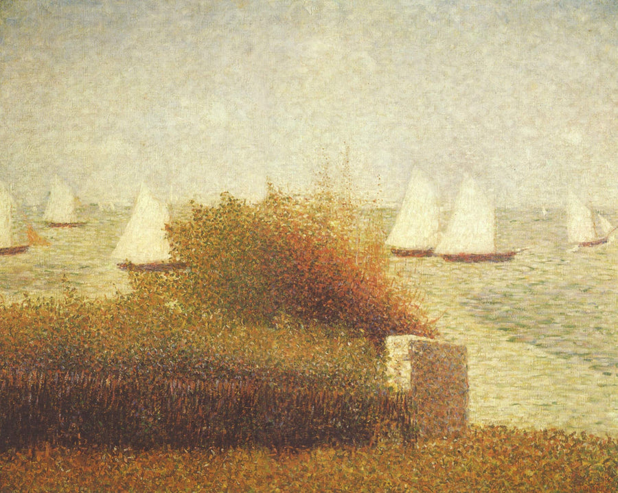 Race in Grandcamp by Georges Seurat Reproduction Painting by Blue Surf Art