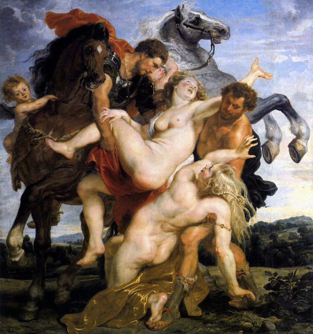 Rape of the Daughters of Leucippus by Peter Paul Rubens Reproduction Oil Painting on Canvas