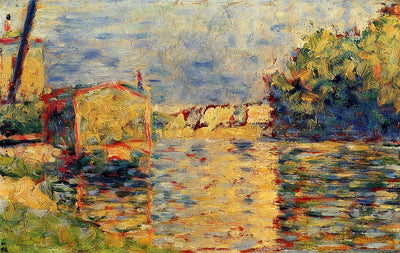 River's Edge by Georges Seurat Reproduction Painting by Blue Surf Art
