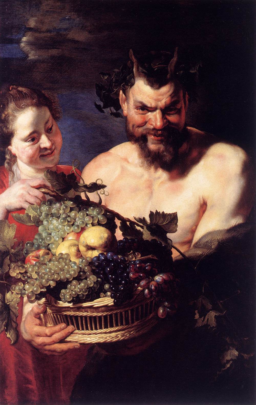 Satyr and Girl by Peter Paul Rubens Reproduction Oil Painting on Canvas