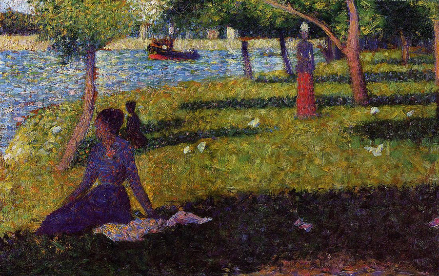 Seated and Standing Woman by Georges Seurat Reproduction Painting by Blue Surf Art