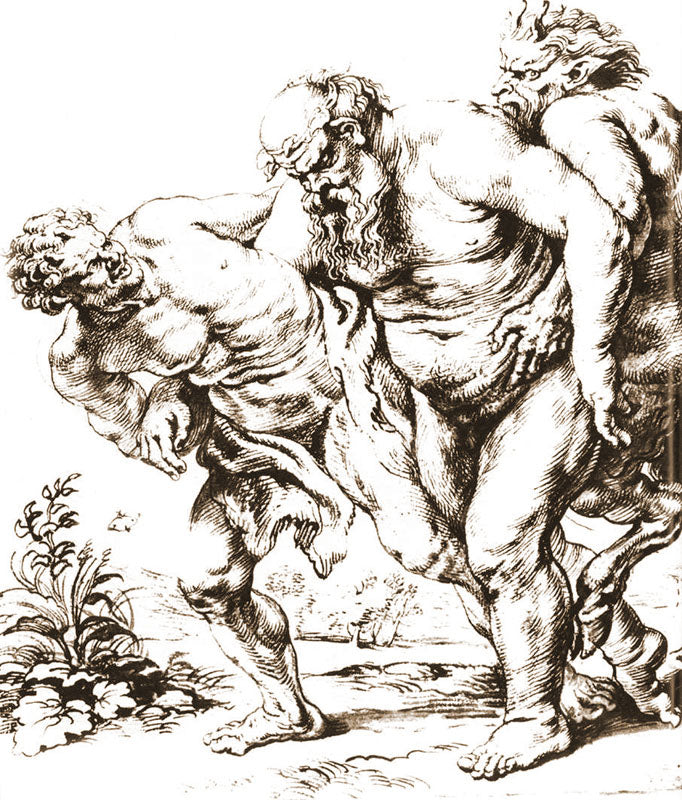 Silenus (or Bacchus) and Satyrs by Peter Paul Rubens Reproduction Oil Painting on Canvas