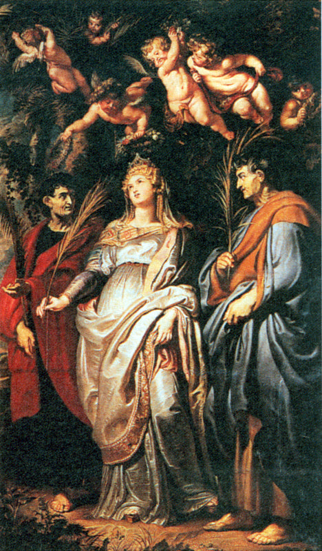 St. Domitilla with St. Nereus and St. Achilleus by Peter Paul Rubens Reproduction Oil Painting on Canvas