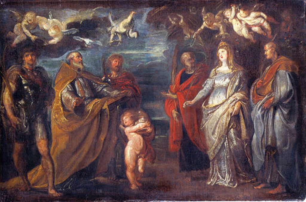 St. George with Martyrs Maurus, Papianus, Domitilla, Nerus and Achilleus by Peter Paul Rubens Reproduction Oil Painting on Canvas
