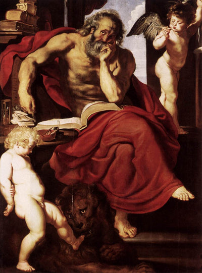 St. Jerome in His Hermitage by Peter Paul Rubens Reproduction Oil Painting on Canvas