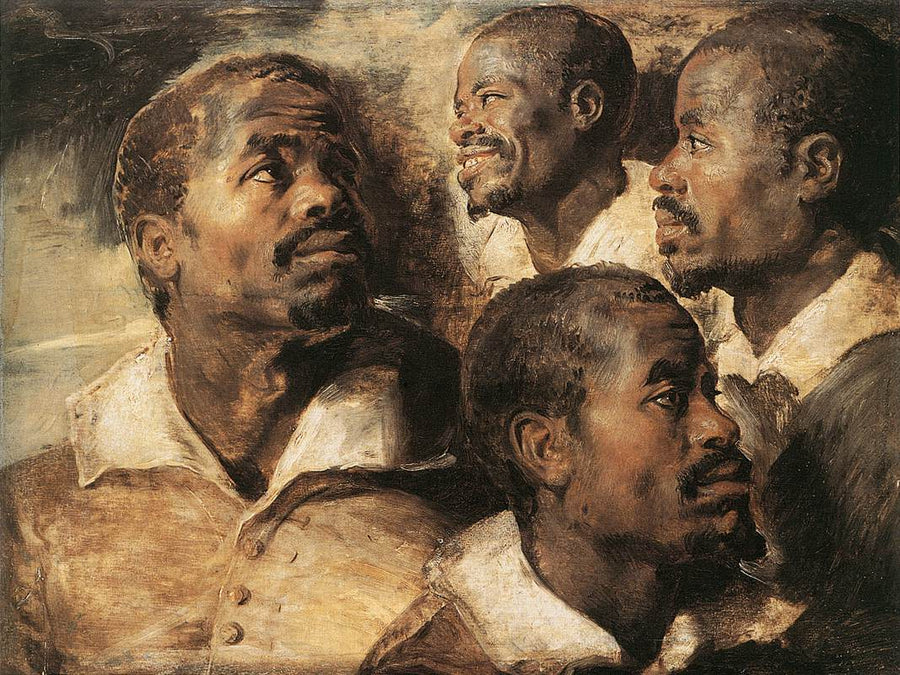 Studies of the Head of a Negro by Peter Paul Rubens Reproduction Oil Painting on Canvas