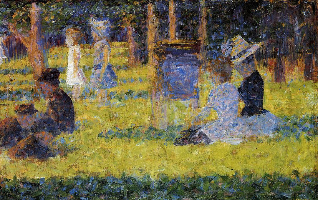 Study for 'A Sunday Afternoon on the Island of La Grande Jatte' by Georges Seurat Reproduction Painting by Blue Surf Art Grande Jatte