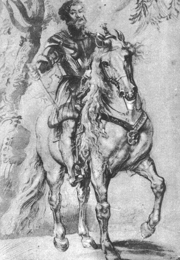 Study for an Equestrian Portrait of the Duke of Lerma by Peter Paul Rubens Reproduction Oil Painting on Canvas