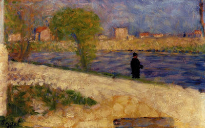 Study on the Island by Georges Seurat Reproduction Painting by Blue Surf Art 