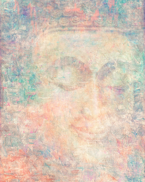 Subtle Pastel Colour Buddha Wall Art Painting