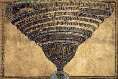 The Abyss of Hell by Sandro Botticelli I Blue Surf Art