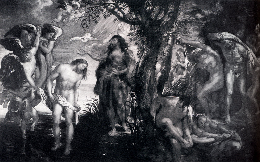 The Baptism of Christ by Peter Paul Rubens Reproduction Oil Painting on Canvas