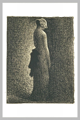 The black bow by Georges Seurat Reproduction Painting by Blue Surf Art