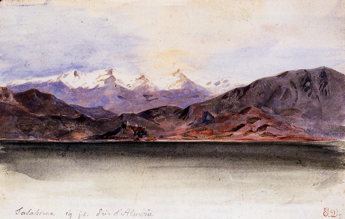 The Coast of Spain at Salabrena by Eugène Delacroix Reproduction Painting by Blue Surf Art