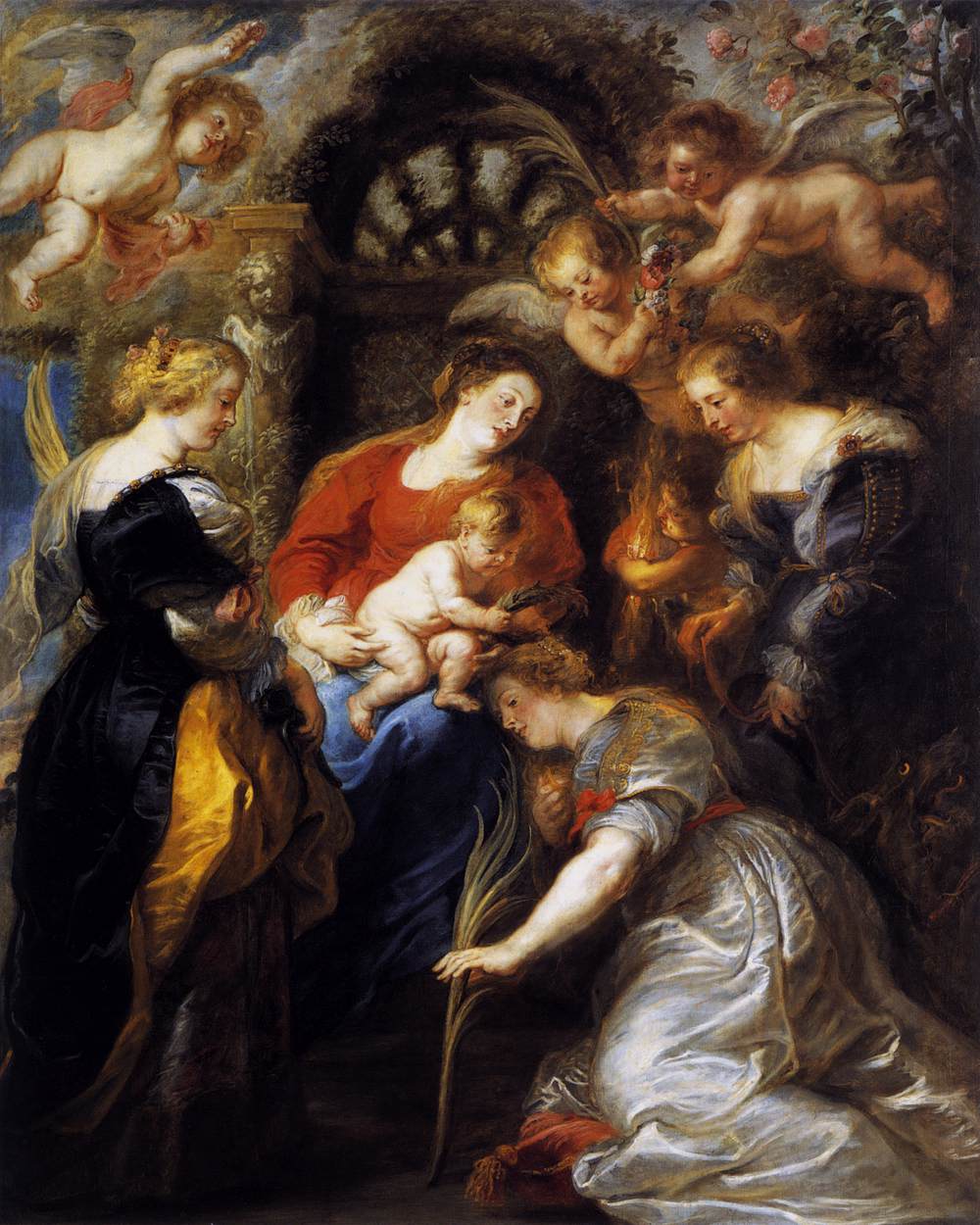 The Crowning of St. Catherine by Peter Paul Rubens Reproduction Oil Painting on Canvas