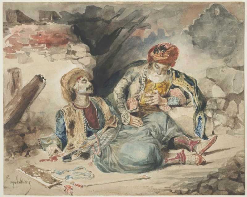 The Dying Turk by Eugène Delacroix Reproduction Painting by Blue Surf Art