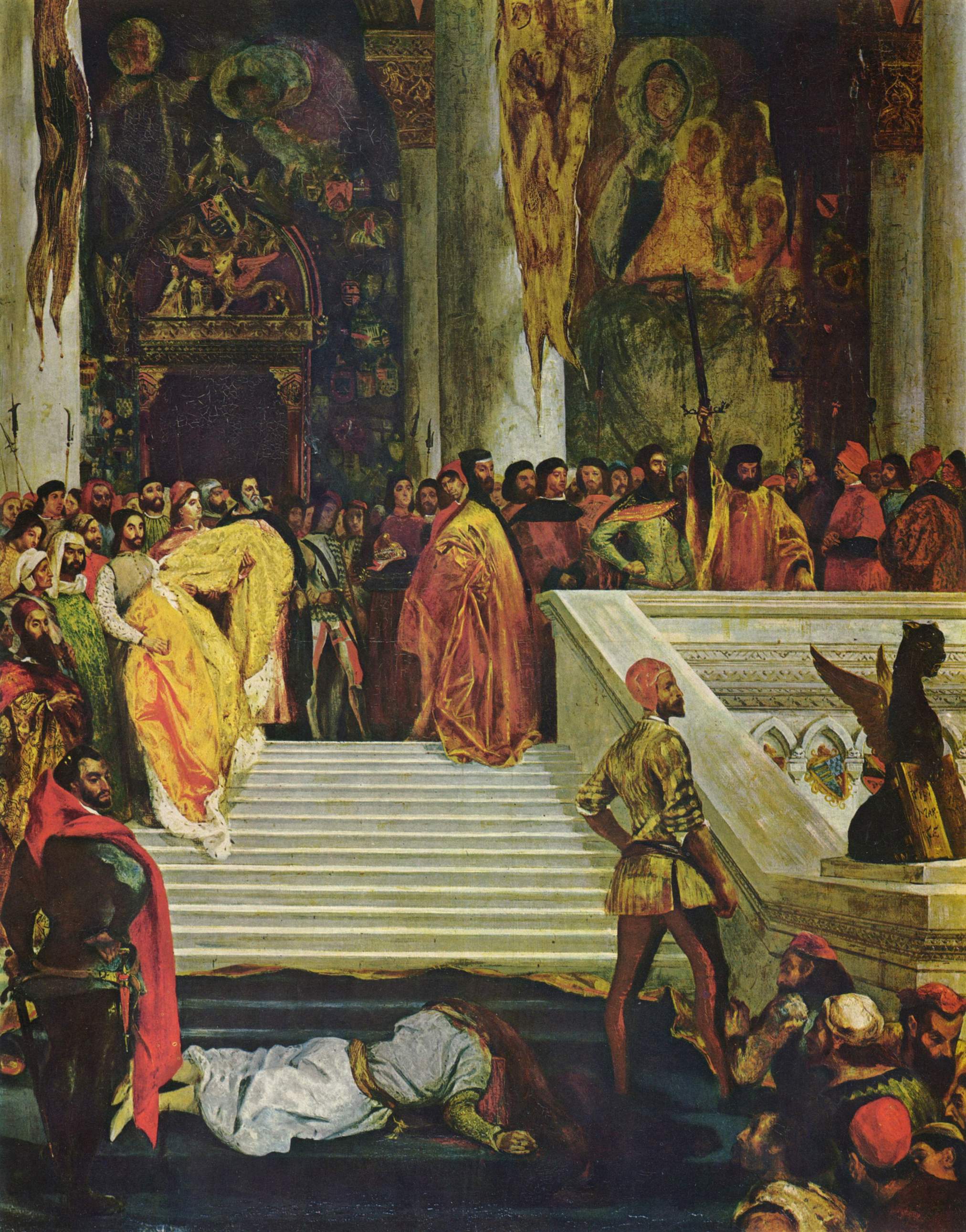 The Execution of the Doge Marino Faliero by Eugène Delacroix Reproduction Painting by Blue Surf Art