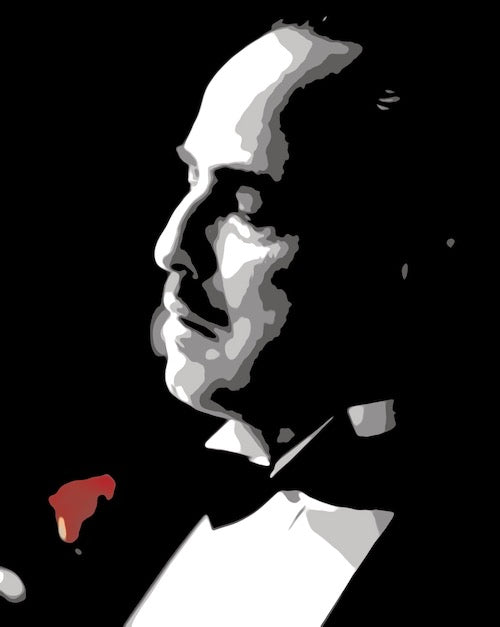 Vito Corleone The Godfather Wall Art, Gangster movie wall art decor