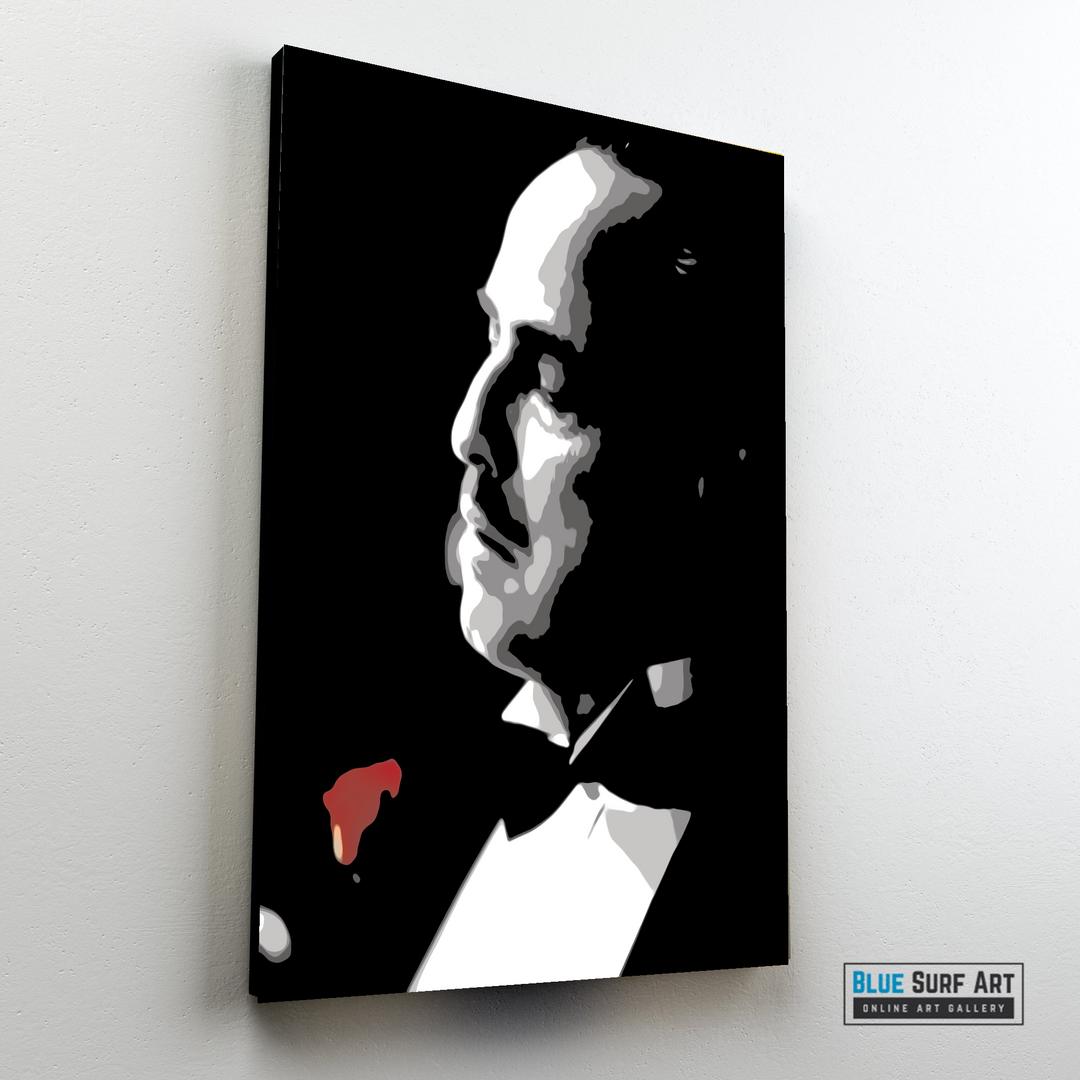 Vito Corleone The Godfather Wall Art, Gangster movie wall art decor, gangster art, 
