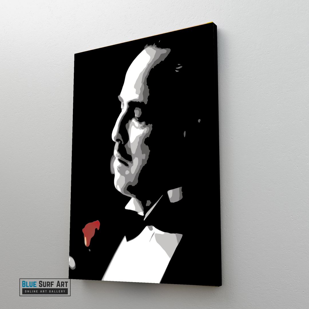 Vito Corleone The Godfather Wall Art, Gangster movie wall art decor - gangster art