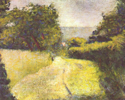 The Hollow Way by Georges Seurat Reproduction Painting by Blue Surf Art