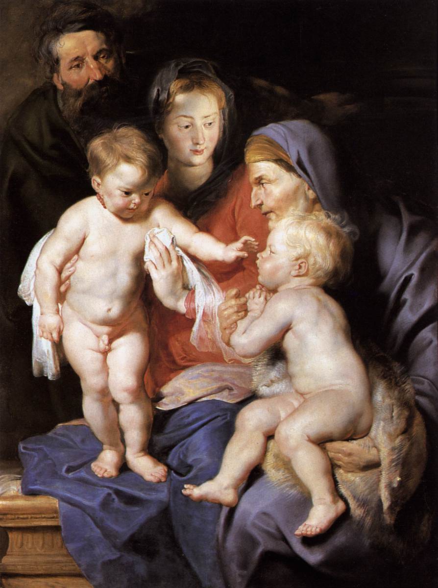 The Holy Family with St. Elizabeth and the Infant St. John the Baptist by Peter Paul Rubens Reproduction Oil Painting on Canvas