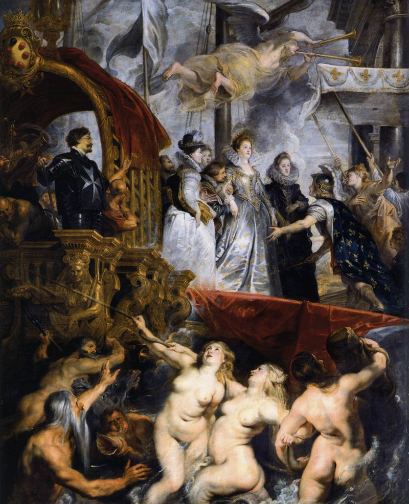 The Landing at Marseilles, 3rd November 1600 by Peter Paul Rubens Reproduction Oil Painting on Canvas