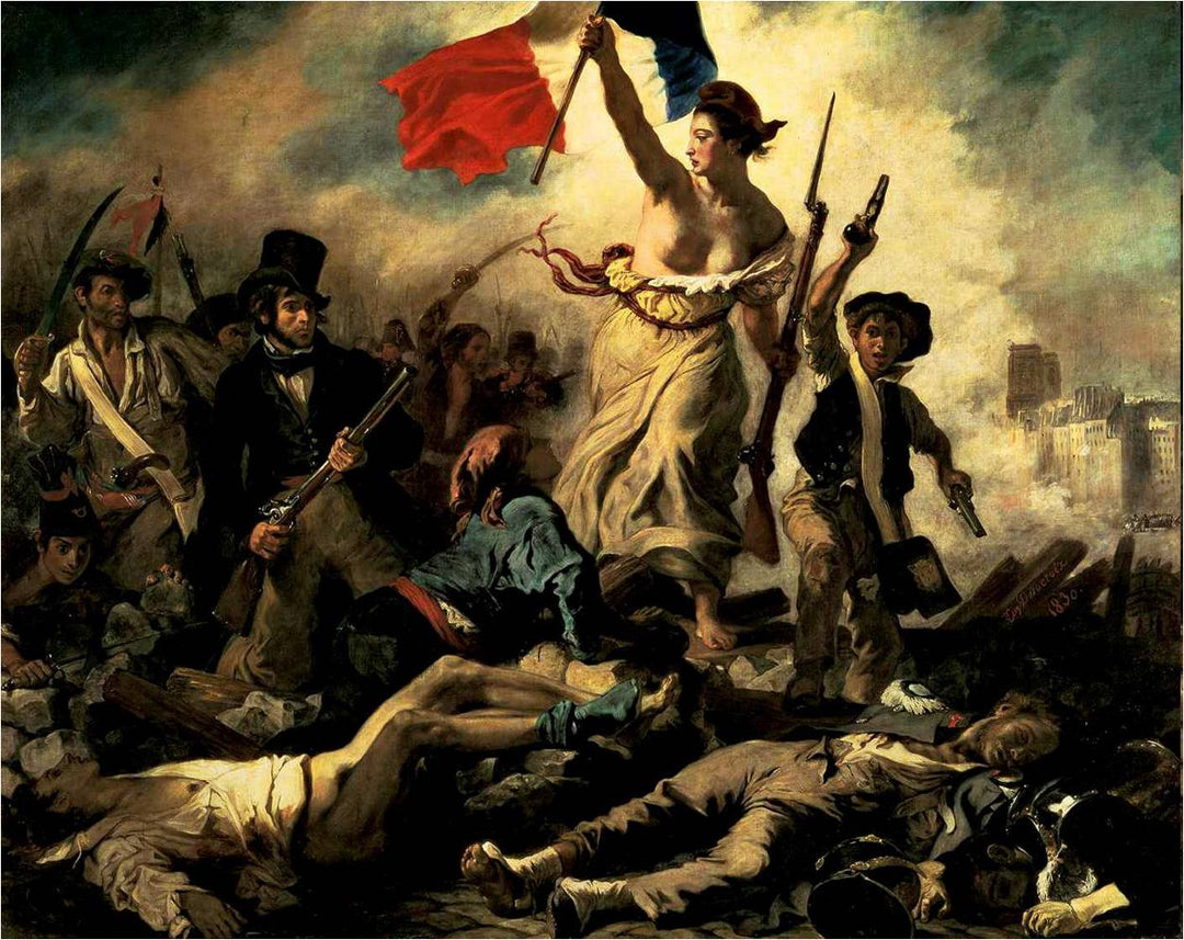 The Liberty Leading the People by Eugène Delacroix Reproduction Painting by Blue Surf Art