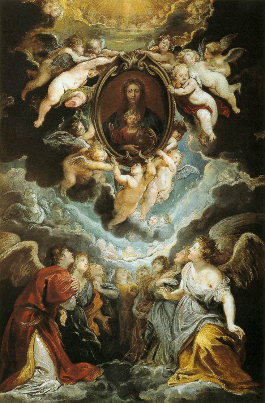 The Madonna della Vallicella Adored by Seraphim and Cherubim by Peter Paul Rubens Reproduction Oil Painting on Canvas