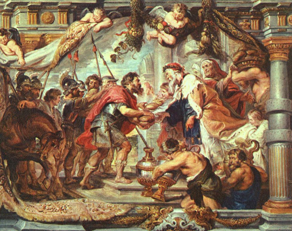 The Meeting of Abraham and Melchizedek by Peter Paul Rubens Reproduction Oil Painting on Canvas