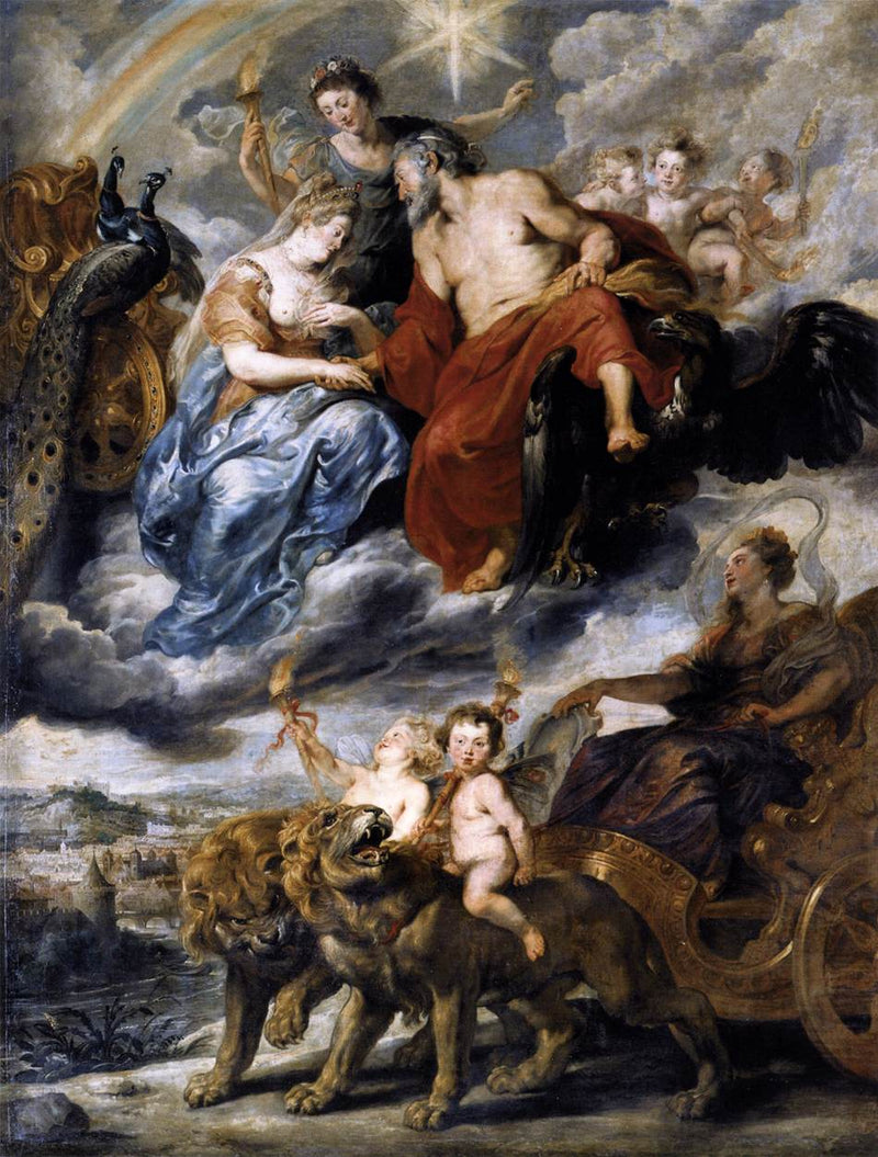 The Meeting of the King and Marie de Medici at Lyons, 9th November 1600 by Peter Paul Rubens Reproduction Oil Painting on Canvas