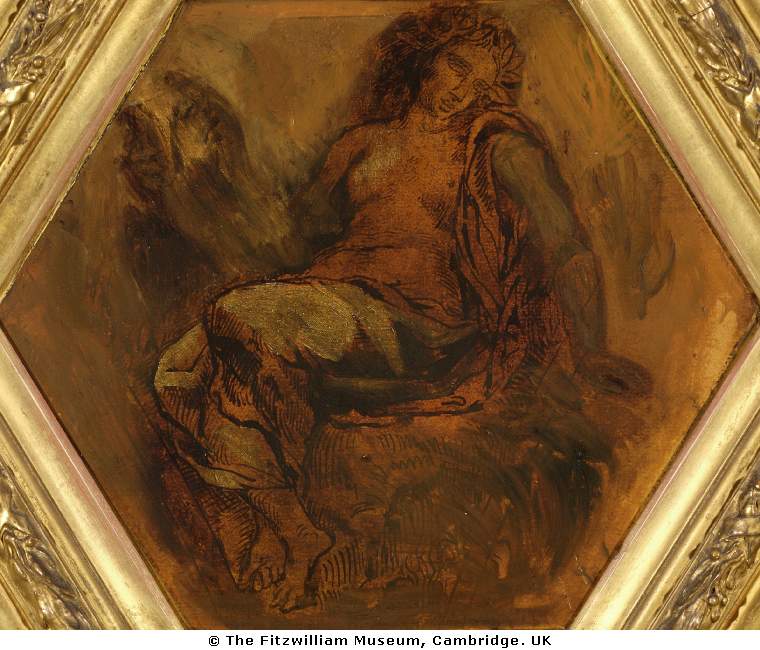 The Muse of Orpheus by Eugène Delacroix Reproduction Painting by Blue Surf Art