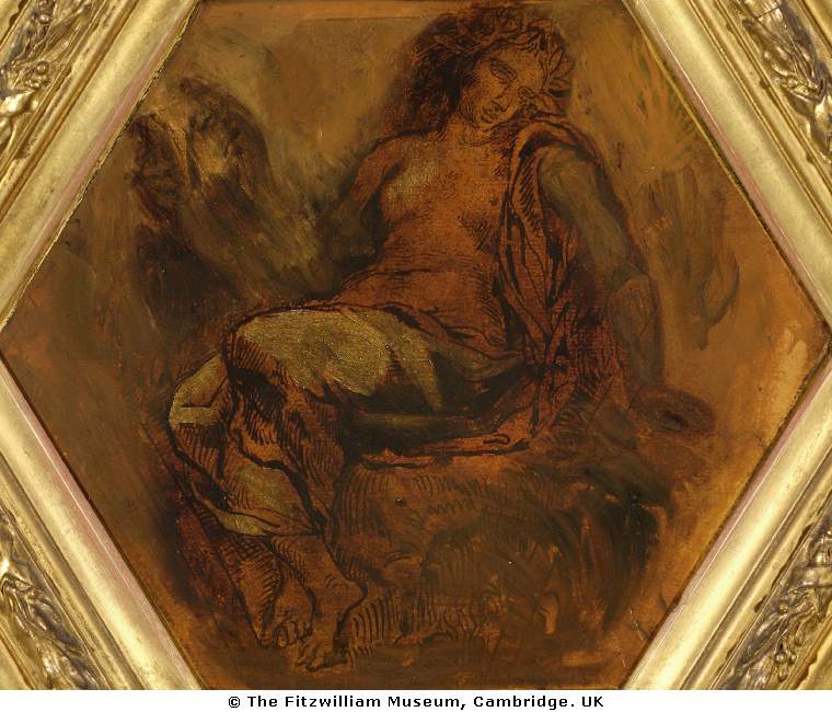 The Muse of Orpheus by Eugène Delacroix Reproduction Painting by Blue Surf Art