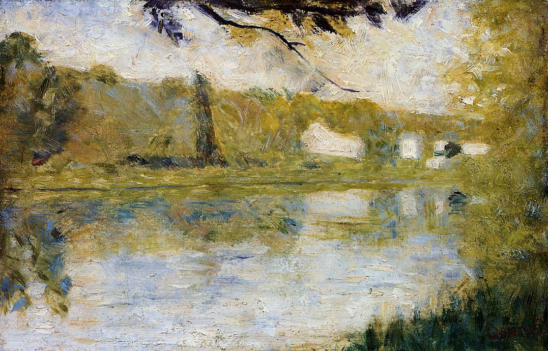 The Riverside by Georges Seurat Reproduction Painting by Blue Surf Art