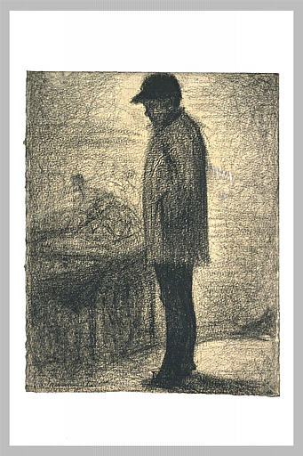 The seller of oranges by Georges Seurat Reproduction Painting by Blue Surf Art