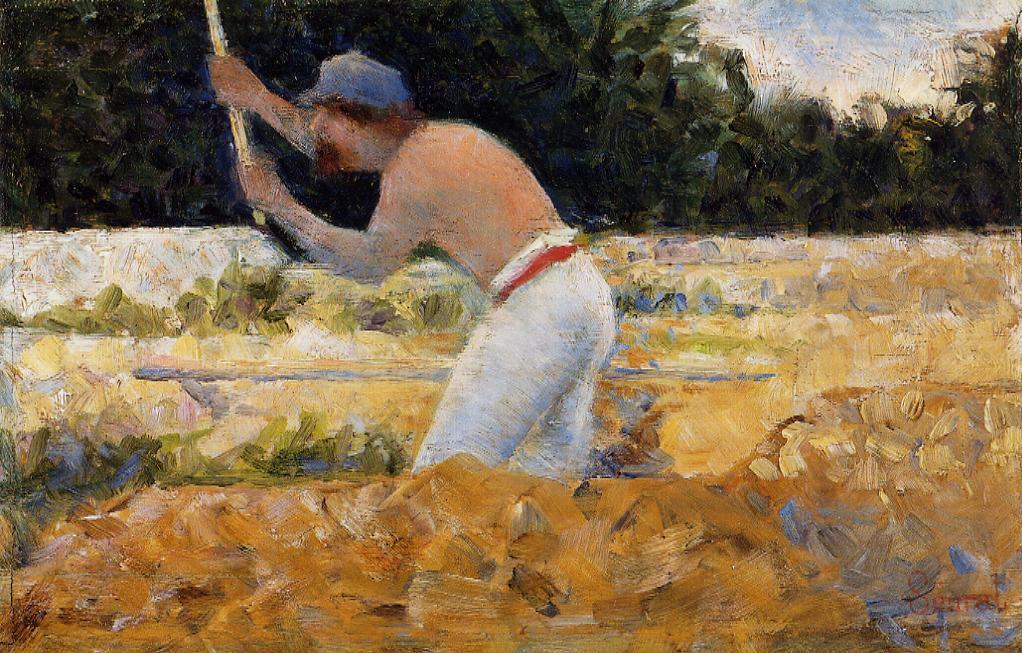 The Stone Breaker by Georges Seurat Reproduction Painting by Blue Surf Art