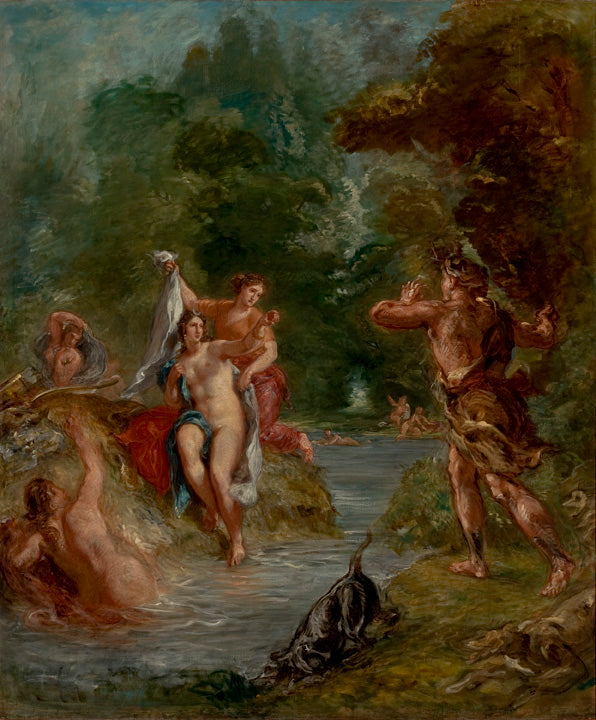 The Summer Diana Surprised by Actaeon by Eugène Delacroix Reproduction Painting by Blue Surf Art