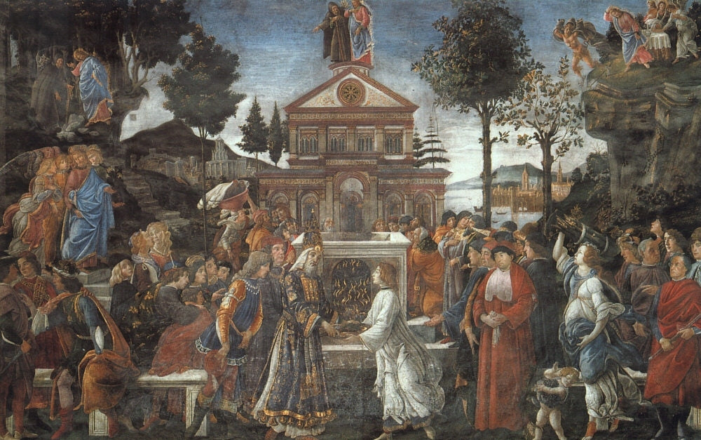 Temptations of Christ by Sandro Botticelli I Blue Surf Art